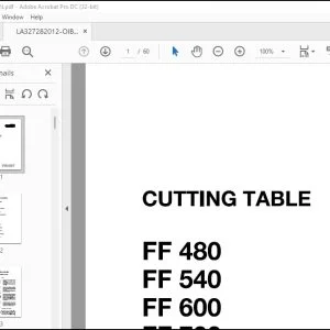 FENDT NA Harvesting CUTTING TABLE Ff 480 Ff 540 Ff 600 Ff 700 Ff 760 OPERATOR MANUAL - PDF DOWNLOAD 