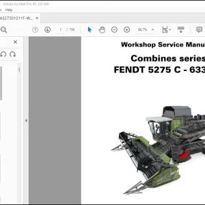 Fendt NA 5275 C - 6335 C Combines Service Repair Manual PDF