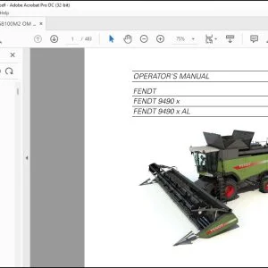 Fendt NA Harvesting 9490 X 9490 X AL OPERATOR ’S MANUAL - PDF DOWNLOAD