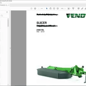 Fendt NA Hay Equipment SLICER 24601SL Operator's Manual - PDF DOWNLOAD