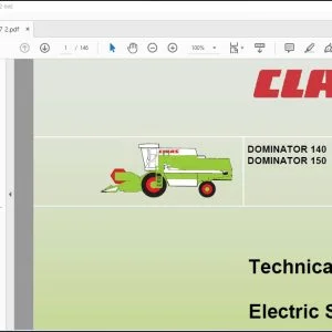 claas Dominator 140 Dominator 150  Technical Systems Electric Manual - PDF DOWNLOAD