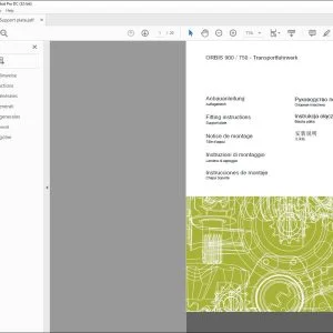 claas Swather ORBIS 900 / 750 - Transportfahrwerk Support plate lights Fitting Instructions Manual  -  PDF DOWNLOAD