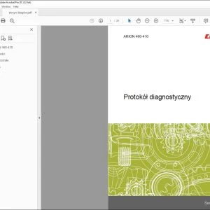 claas Tractor ARION 460-410 Protokół diagnostyczny Assembly instructions Manual - PDF DOWNLOAD (Polish)