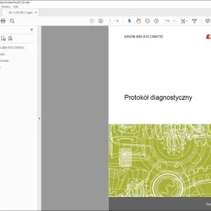 claas Tractor AXION 880-810 CMATIC Protokół diagnostyczny Assembly instructions Manual -  PDF DOWNLOAD