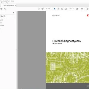 claas Tractor AXION 900 Protokół diagnostyczny Skrzynia biegów Technical Systems Manual - PDF DOWNLOAD (Polish)