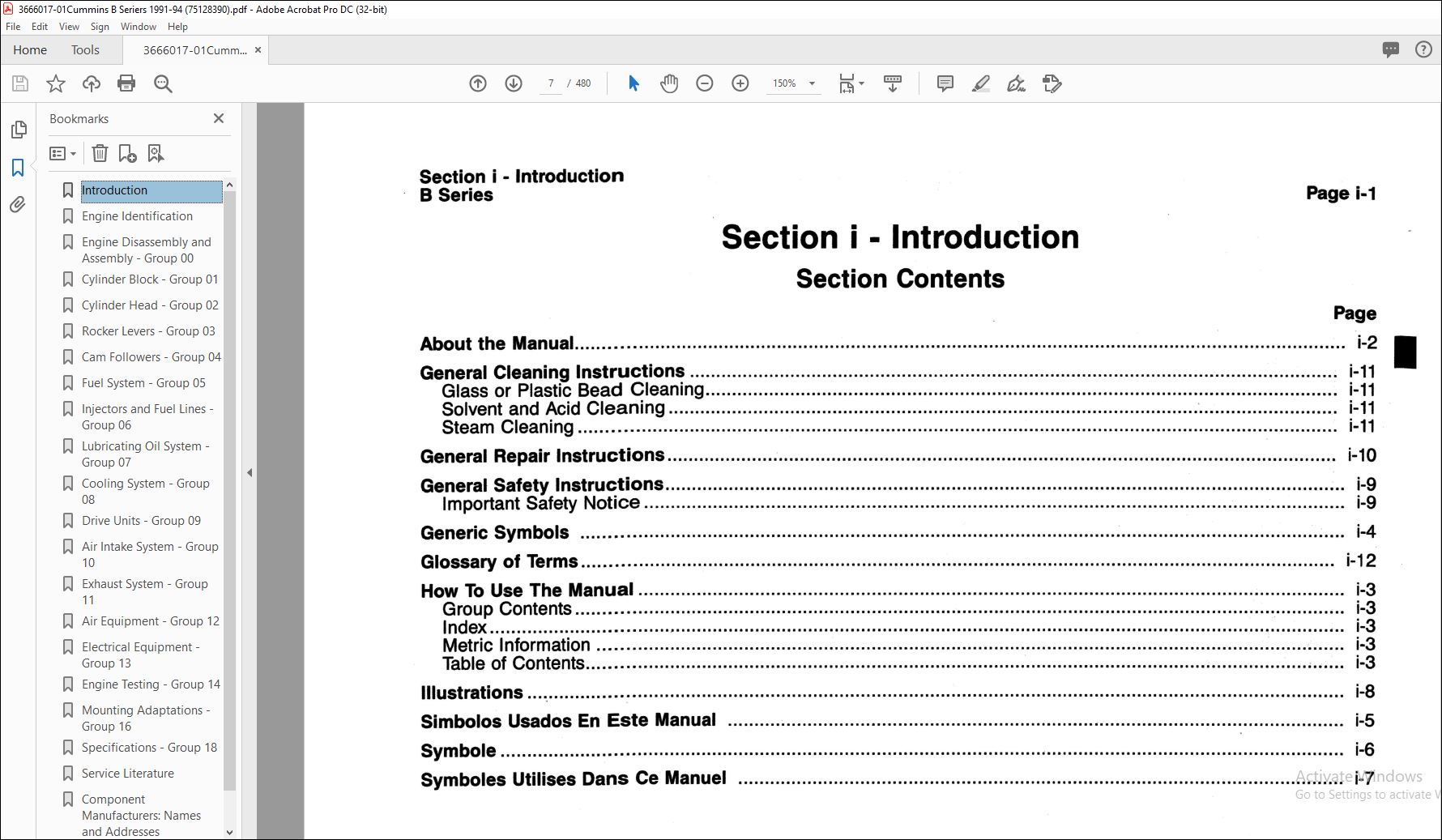 1991-1994 Cummins B Series 4BT3.9 & 6BT5.9 Shop Manual - PDF DOWNLOAD ...