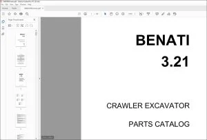Benati 3.21 Crawler Excavator Parts Catalog Manual 59820006 - PDF DOWNLOAD