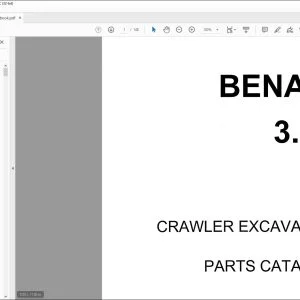Benati 3.21 Crawler Excavator Parts Catalog Manual 59820006 - PDF DOWNLOAD