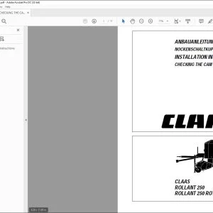CLAAS Baler ROLLANT 250 250 ROTO CUT CHECKING THE CAM CLUTCH INSTALLATION INSTRUCTIONS Manual_DE_EN - PDF DOWNLOAD