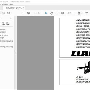 CLAAS Baler ROLLANT 250 250 ROTO CUT REDUCTION OF PU LIFT-OUT INSTALLATION INSTRUCTIONS Manual_DE_EN_FR_IT_ES - PDF DOWNLOAD
