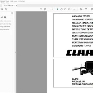 CLAAS Baler ROLLANT 250 250 ROTO CUT RELOCATING THE TWINE WRAPPING INSTALLATION INSTRUCTIONS Manual_DE_EN_FR_IT_ES - PDF DOWNLOAD