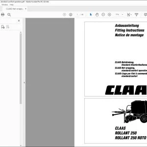 CLAAS Baler ROLLANT250 250 ROTO CUT CLAAS-Net wrapping, standardcomfort operation Fitting Instructions Manual_DE_EN_FR - PDF DOWNLOAD