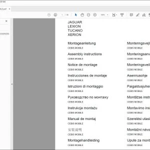 CLAAS Tedders VOLTO 65 55 45 Hydraulic swathing curtain Fitting Instructions Manual_DE_EN_FR_IT_ES_RU  - PDF DOWNLOAD