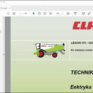 CLAAS Combine LEXION 570 - 520 Montana Eektryka TECHNIKA SYSTEMU Manual - PDF DOWNLOAD (Polish)