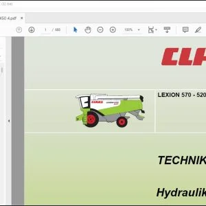 CLAAS Combine LEXION 570 - 520 Montana HydraulikaTECHNIKA SYSTEMU Manual - PDF DDOWNLAOD (Polish)