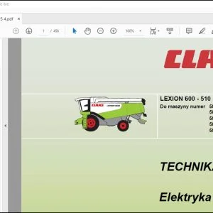 CLAAS Combine LEXION 600 - 510 Elektryka TECHNIKA SYSTEMU Manual - PDF DOWNLOAD(Polish)