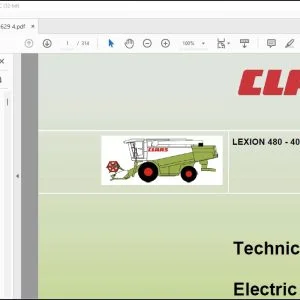 CLAAS Combines LEXION 480 - 405  Electric Technical Systems Manual - PDF DOWNLOAD