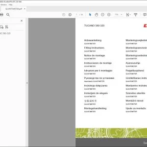 CLAAS Combines TUCANO 580-320 QUANTIMETER Fitting Instructions Manual_DE_FR_EN_IT_ES_RU  - PDF DOWNLOAD