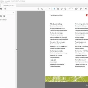 CLAAS Combines TUCANO 580-560 Threshing drum speed reduction gearbox Assembly Instructions Manual_DE_FR_EN_IT_ES_RU  - PDF DOWNLOAD
