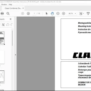 CLAAS DOMINATOR VX MEDION Remorque pour le tablier de coupe Mounting Instructions Manual_DE_EN_FR_RU - PDF DOWNLOAD