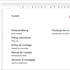 CLAAS Filling unit Fitting instructions Manual_DE_EN_FR_IT_ES_NL_DA - PDF DOWNLOAD