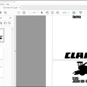 CLAAS Forage Harvesters JAGUAR 890-875 Hydraulics Electrics Manual - PFD DOWNLOAD
