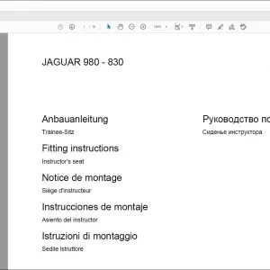 CLAAS Forage Harvesters JAGUAR 900 - 830 Rear view camera Fitting instructions Manual_DE_EN_FR_IT_RU_ES- PDF DOWNLOAD