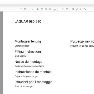 CLAAS Forage Harvesters JAGUAR 900 - 830 pivot bearing Fitting instructions Manual_DE_EN_FR_IT_RU_ES - PDF DOWNLOAD