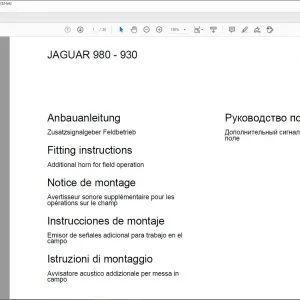 CLAAS Forage Harvesters JAGUAR 900 - 930 Additional horn for field operation Fitting instructions Manual_DE_EN_FR_IT_RU_ES - PDF DOWNLOAD