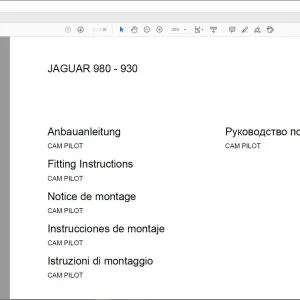 CLAAS Forage Harvesters JAGUAR 900 - 930 CAM PILOT Fitting instructions Manual_DE_EN_FR_IT_RU_ES - PDF DOWNLOAD
