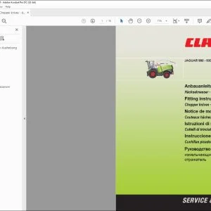 CLAAS Forage Harvesters JAGUAR 900 - 930 Chopper knives - deflector Fitting instructions Manual_DE_EN_FR_IT_RU_ES -  PDF DOWNLOAD