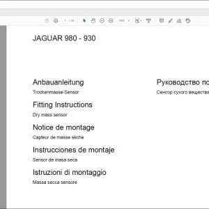CLAAS Forage Harvesters JAGUAR 900 - 930 Dry mass sensor Fitting instructions Manual_DE_EN_FR_IT_RU_ES - PDF DOWNLOAD