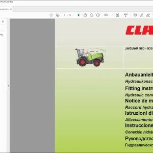 CLAAS Forage Harvesters JAGUAR 900 - 930 Hydraulic connection Fitting instructions Manual_DE_EN_FR_IT_RU_ES - PDF DOWNLOAD