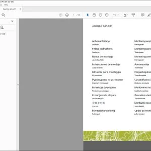 CLAAS Forage Harvesters JAGUAR 900 - 930 Sealing kit Fitting instructions Manual_DE_EN_FR_IT_RU_ES  - PDF DOWNLOAD