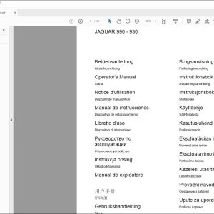 CLAAS Forage Harvesters JAGUAR 900 - 930 Stand Operator's Manual_DE_EN_FR_IT_RU_ES - PDF DOWNLOAD