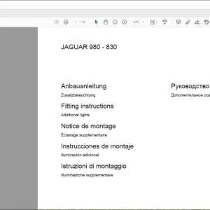 CLAAS Forage Harvesters JAGUAR 980-830 Additional lights Fitting instructions Manual_DE_EN_FR_IT_RU_ES -  PDF DOWNLOAD