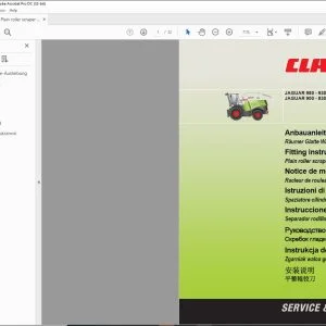 CLAAS Forage Harvesters JAGUAR 980 - 930 900 - 830 Plain roller scraper Fitting instructions Manual_DE_EN_FR_IT_RU_ES  - PDF DOWNLOAD