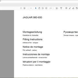 CLAAS Forage Harvesters JAGUAR 980 - 930 Adhesive film - stripper Fitting instructions Manual_DE_EN_FR_IT_RU_ES - PDF DOWNLOAD