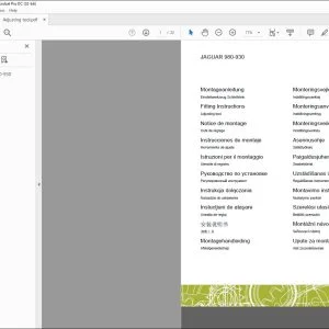 CLAAS Forage Harvesters JAGUAR 980-930 Adjusting tool Fitting instructions Manual_DE_EN_FR_IT_RU_ES - PDF DOWNLOAD