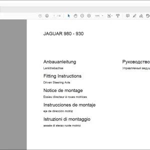 CLAAS Forage Harvesters JAGUAR 980-930 Driven Steering Axle Fitting instructions Manual_DE_EN_FR_IT_RU_ES  - PDF DOWNLOAD