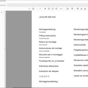 CLAAS Forage Harvesters JAGUAR 980 - 930 Formed elements Fitting instructions Manual_DE_EN_FR_IT_RU_ES - PDF DOWNLOAD