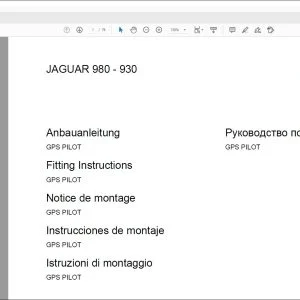 CLAAS Forage Harvesters JAGUAR 980-930 GPS PILOT Fitting instructions Manual_DE_EN_FR_IT_RU_ES- PDF DOWNLOAD