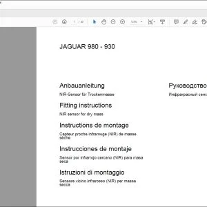 CLAAS Forage Harvesters JAGUAR 980-930 NIR sensor for dry mass Fitting instructions Manual_DE_EN_FR_IT_RU_ES - PDF DOWNLOAD