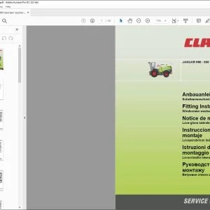 CLAAS Forage Harvesters JAGUAR 980 - 930 Windscreen washer sideways Fitting instructions Manual_DE_EN_FR_IT_RU_ES - PDF DOWNLOAD