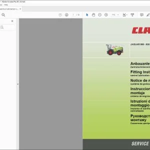 CLAAS Forage Harvesters JAGUAR 980-930 central lubrication system Fitting instructions Manual_DE_EN_FR_IT_RU_ES - PDF DOWNLOAD