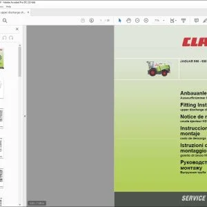CLAAS Forage Harvesters JAGUAR 980 - 930 upper discharge chute HD Fitting instructions Manual_DE_EN_FR_IT_RU_ES - PDF DOWNLOAD