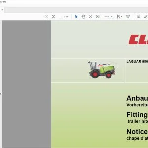CLAAS Forage Harvesters JAGUAR 980 - 950 trailer hitch preparation Fitting instructions Manual_DE_EN_FR - PDF DOWNLOAD