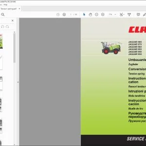 CLAAS Forage Harvesters JAGUAR Tension spring Conversion instructions Manual_DE_EN_FR_IT_ES_RU - PDF DOWNLOAD