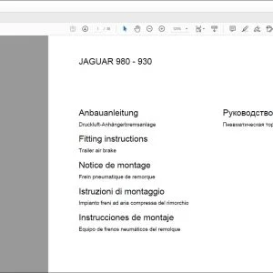 CLAAS Forage Harvesters JAGUAR Trailer air brake Fitting instructions Manual_DE_EN_FR_IT_RU_ES - PDF DOWNLOAD
