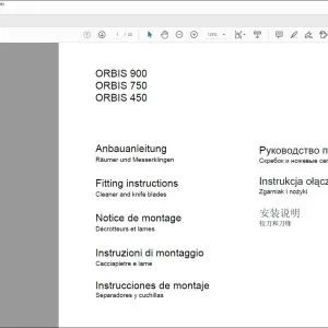 CLAAS Forage Harvesters ORBIS 900 750 450 Cleaner and knife blades Fitting instructions Manual_DE_EN_FR_IT_ES - PDF DOWNLOAD